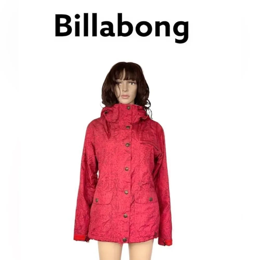 Billabong x Jamie Anderson Sorient Red Printed Ski Winter Jacket S